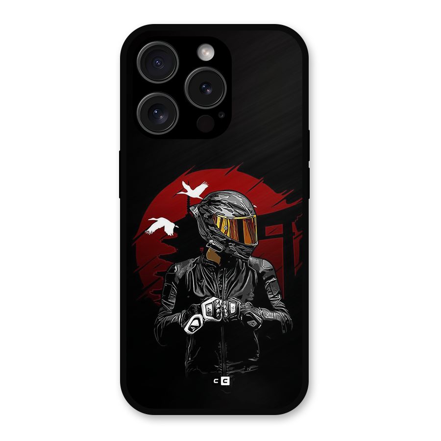 Moto Rider Ready Metal Back Case for iPhone 15 Pro