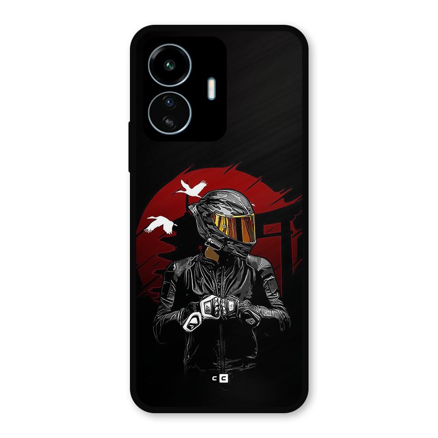 Moto Rider Ready Metal Back Case for vivo iQOO Z6 Lite 5G