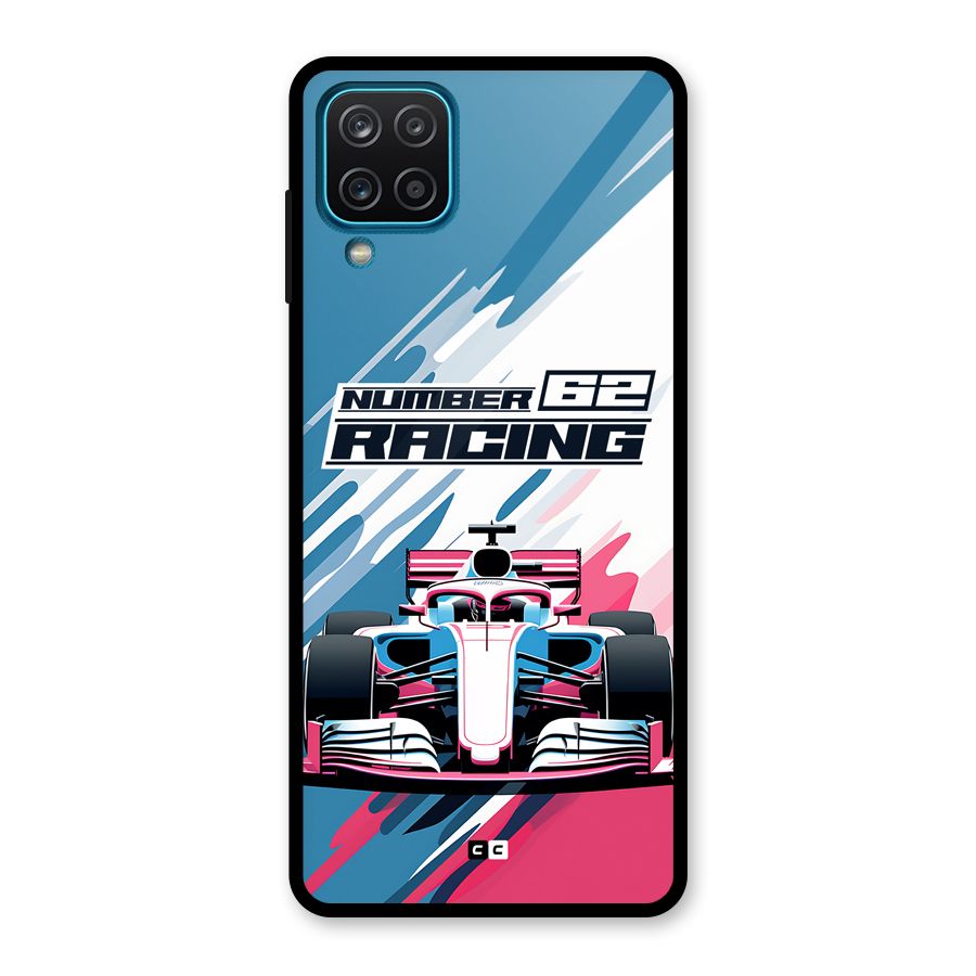 Motor Racing Glass Back Case for Galaxy A12