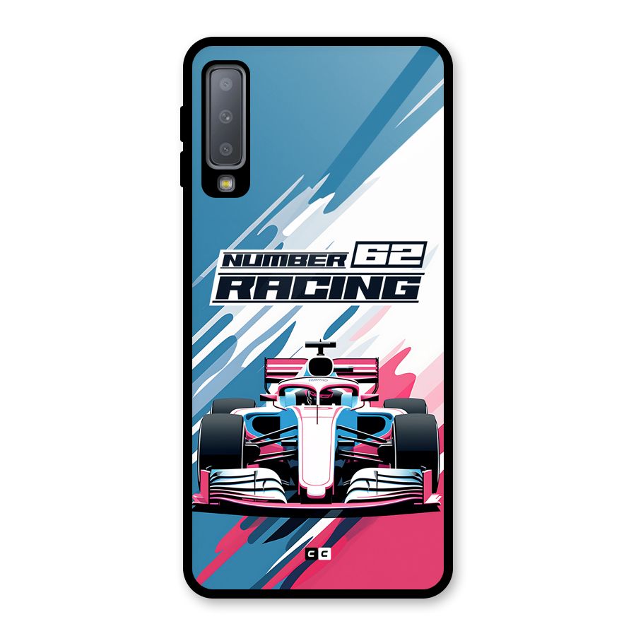 Motor Racing Glass Back Case for Galaxy A7 (2018)