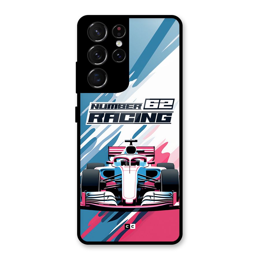 Motor Racing Glass Back Case for Galaxy S21 Ultra 5G