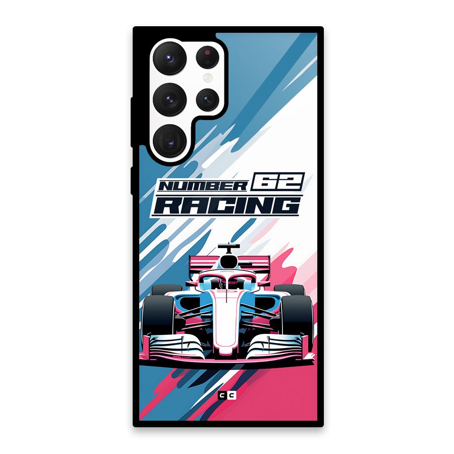Motor Racing Glass Back Case for Galaxy S22 Ultra 5G