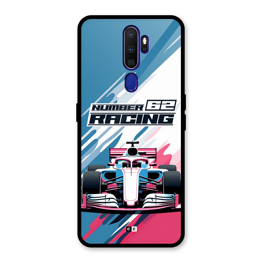 Motor Racing Glass Back Case for Oppo A9 (2020)
