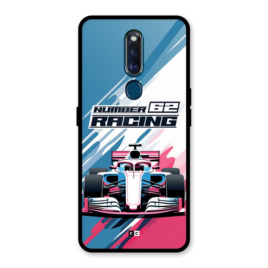 Motor Racing Glass Back Case for Oppo F11 Pro