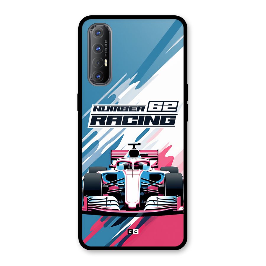 Motor Racing Glass Back Case for Oppo Reno3 Pro