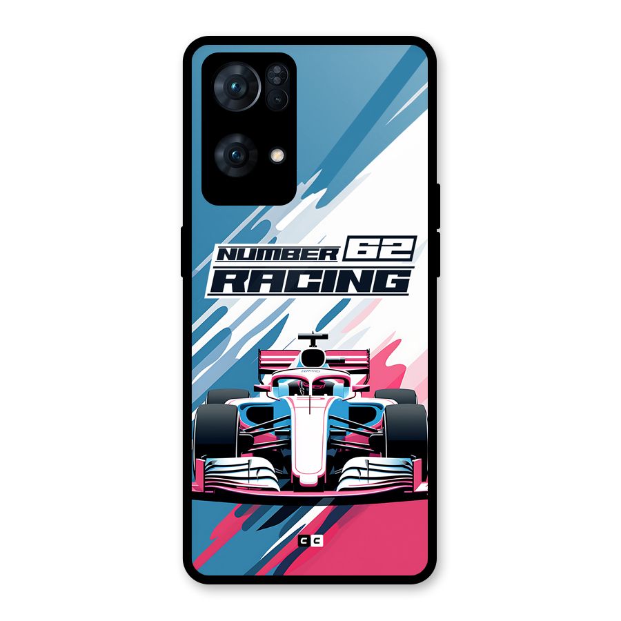 Motor Racing Glass Back Case for Oppo Reno7 Pro 5G