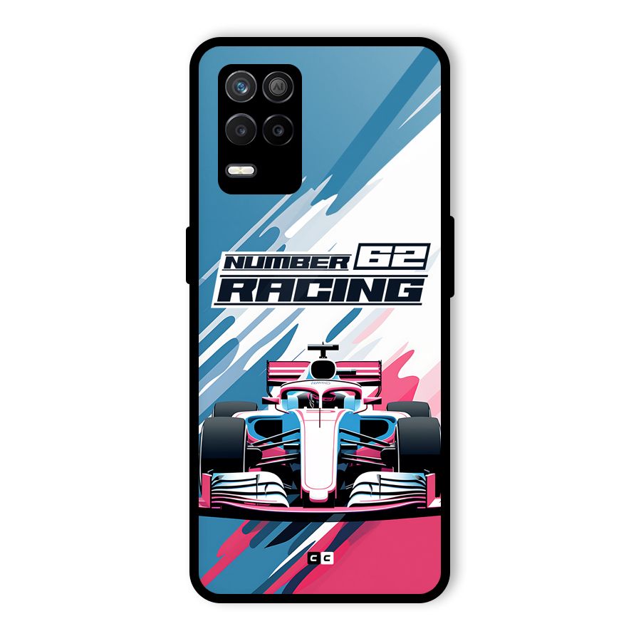 Motor Racing Glass Back Case for Realme 8 5G
