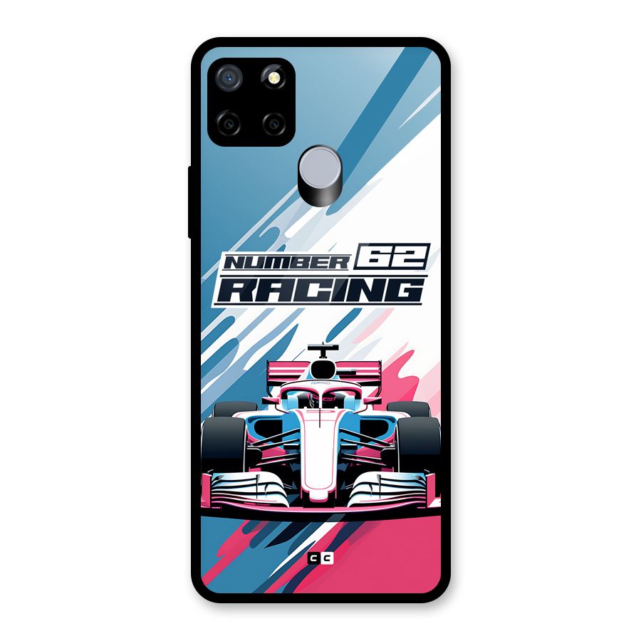 Motor Racing Glass Back Case for Realme Narzo 30A