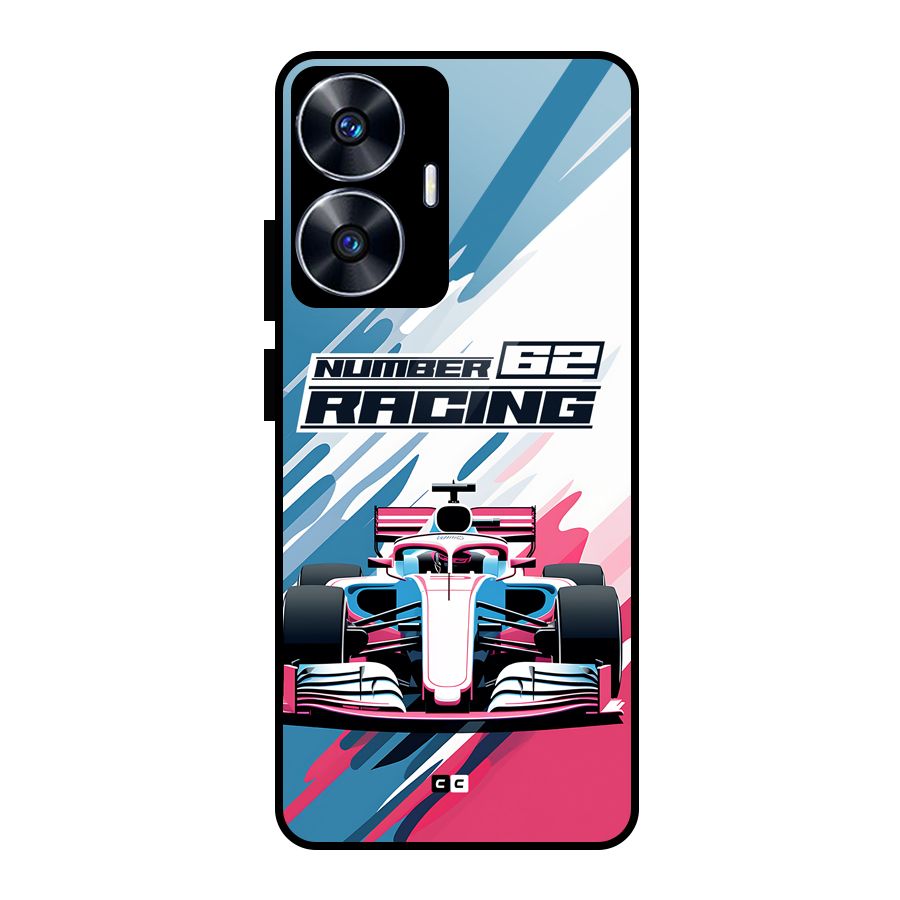 Motor Racing Glass Back Case for Realme Narzo N55