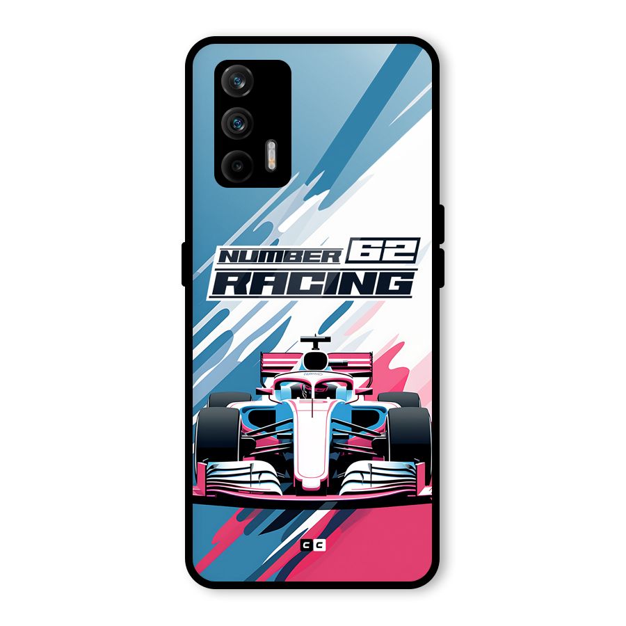 Motor Racing Glass Back Case for Realme X7 Max