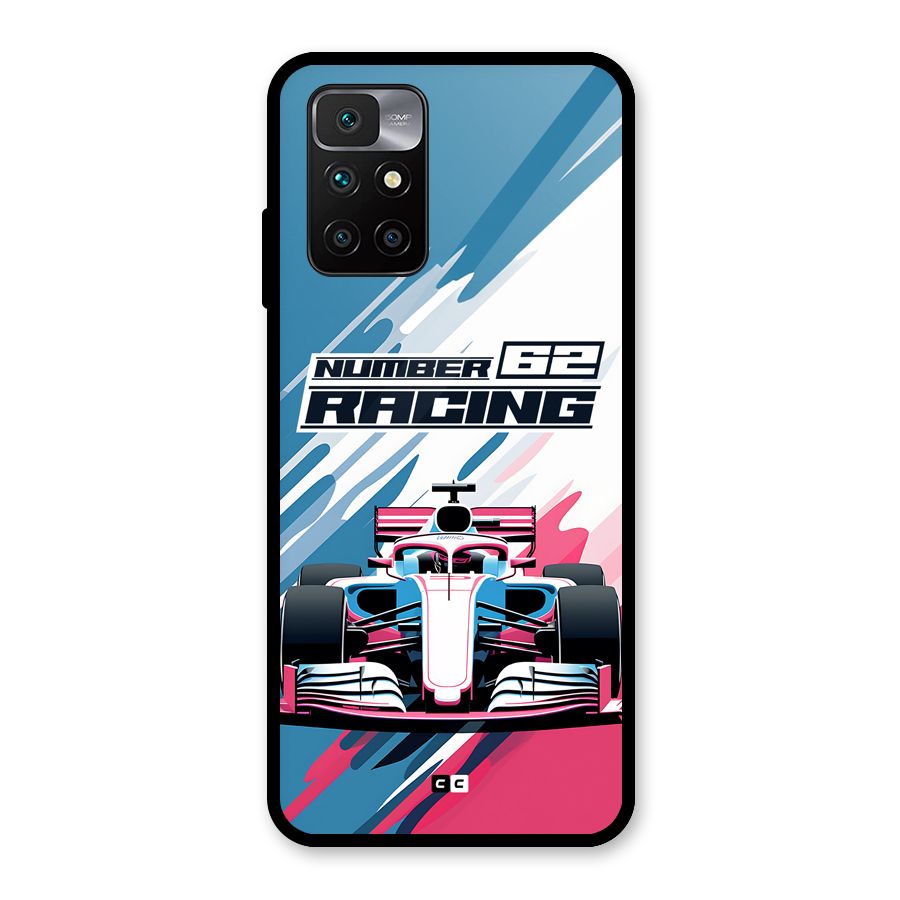 Motor Racing Glass Back Case for Redmi 10 Prime