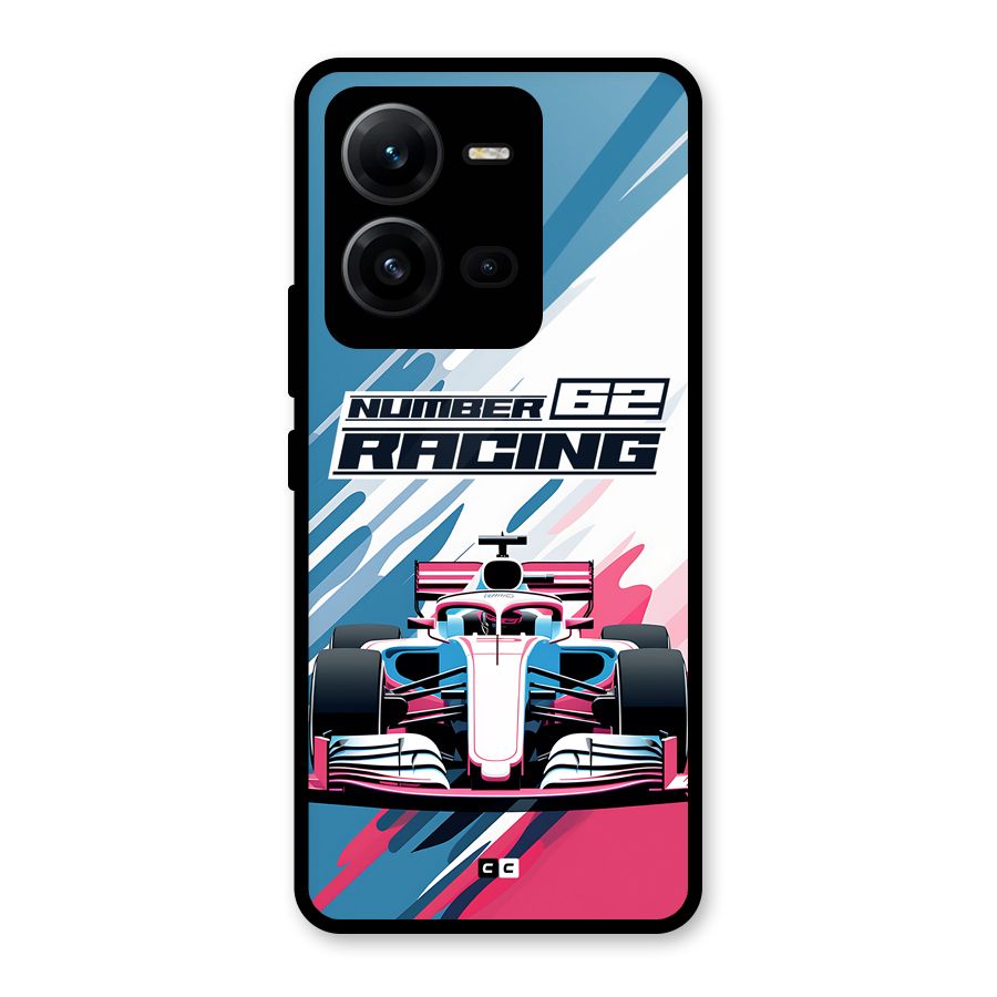 Motor Racing Glass Back Case for Vivo V25