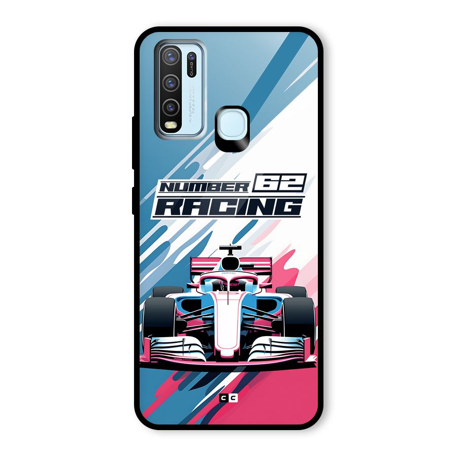 Motor Racing Glass Back Case for Vivo Y30