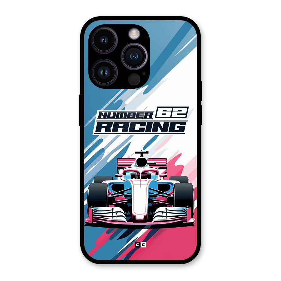 Motor Racing Glass Back Case for iPhone 14 Pro