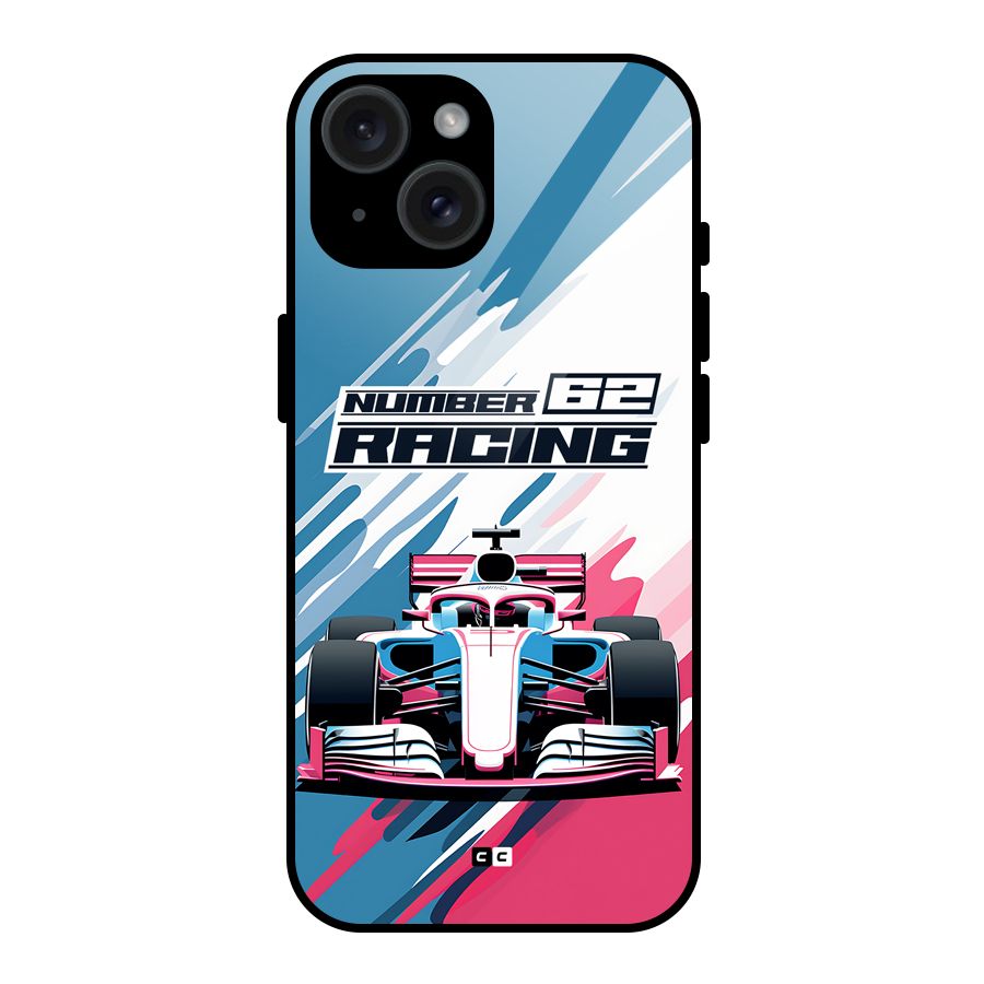 Motor Racing Glass Back Case for iPhone 15