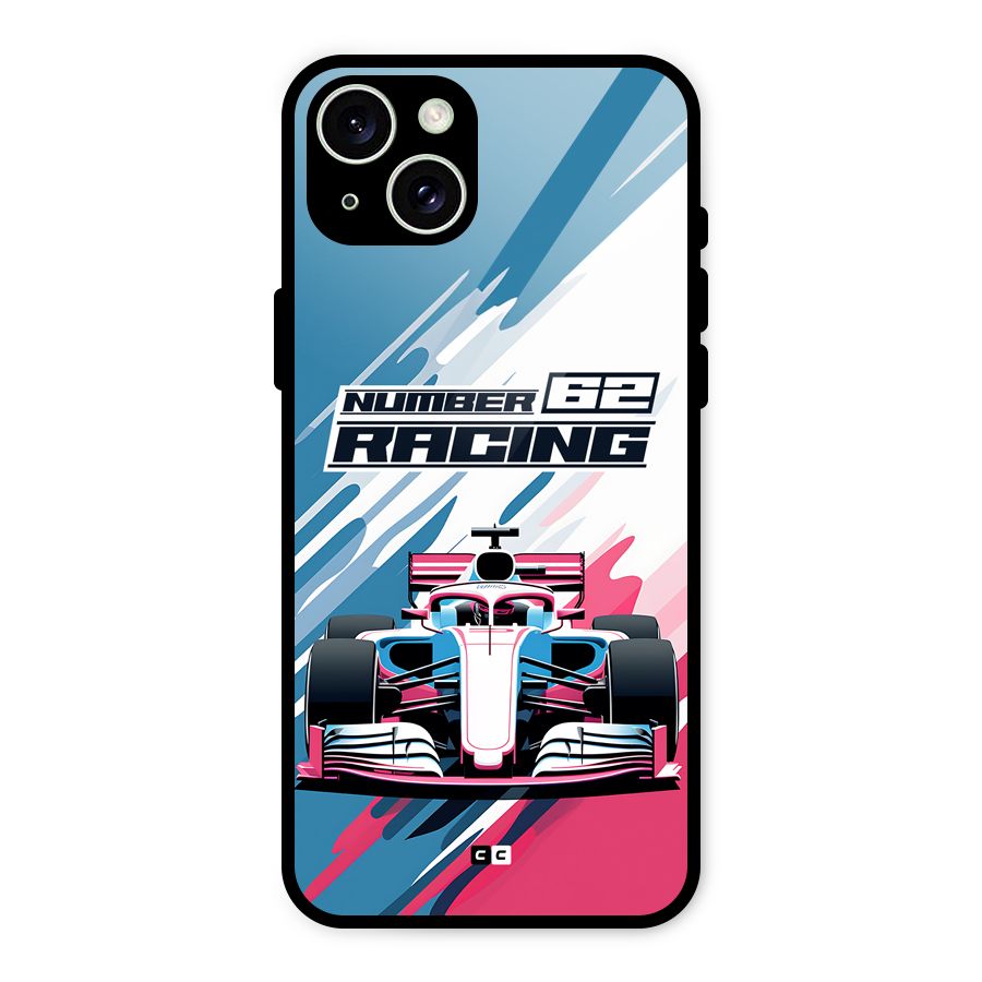 Motor Racing Glass Back Case for iPhone 15 Plus