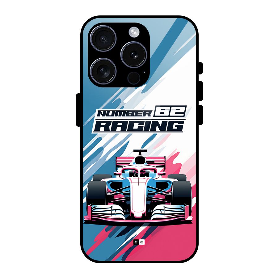 Motor Racing Glass Back Case for iPhone 15 Pro