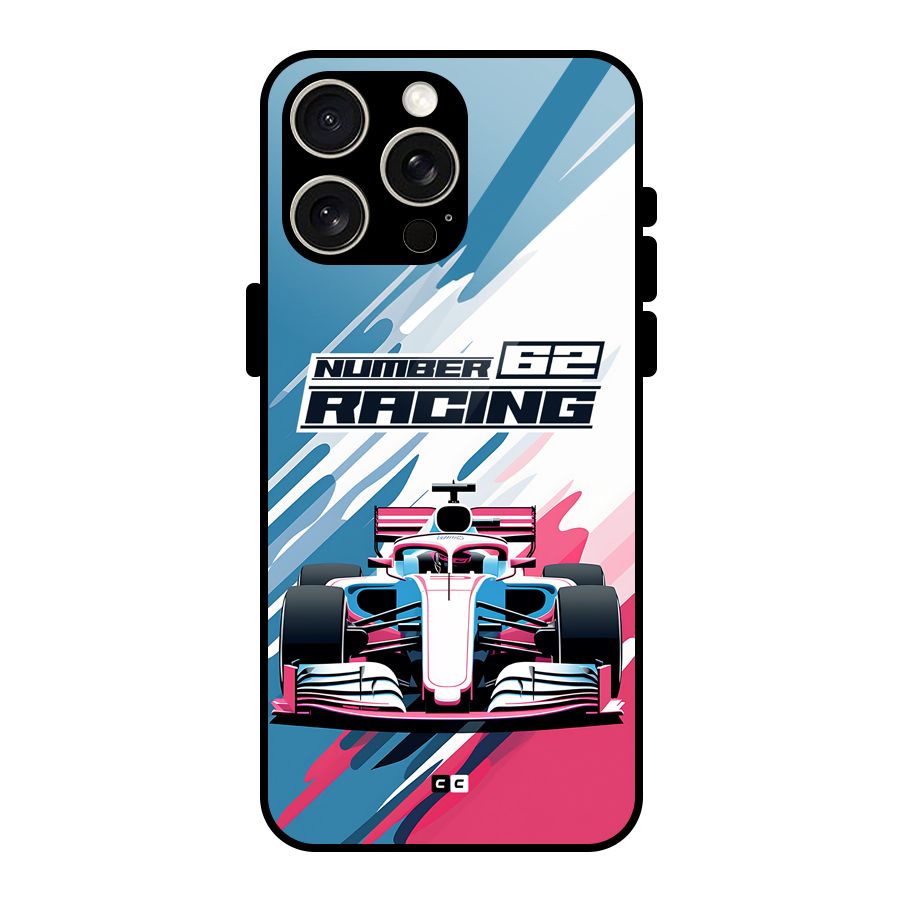 Motor Racing Glass Back Case for iPhone 15 Pro Max