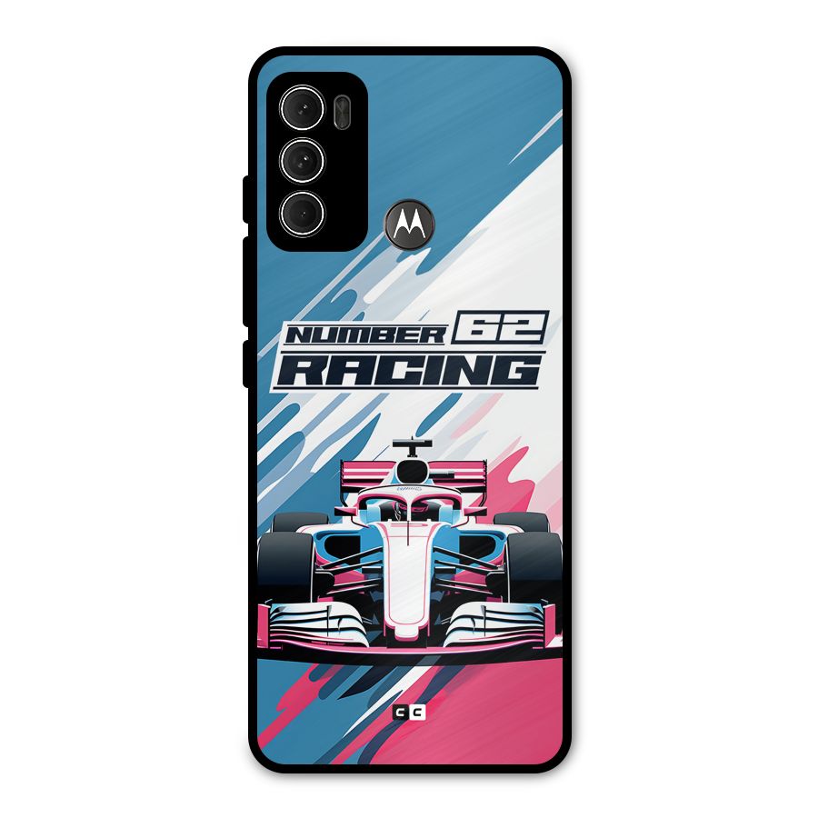 Motor Racing Metal Back Case for Moto G60