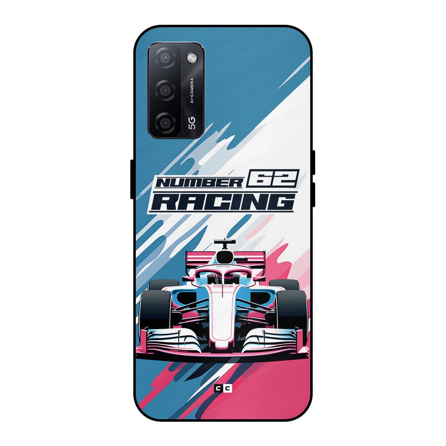 Motor Racing Metal Back Case for Oppo A53s 5G