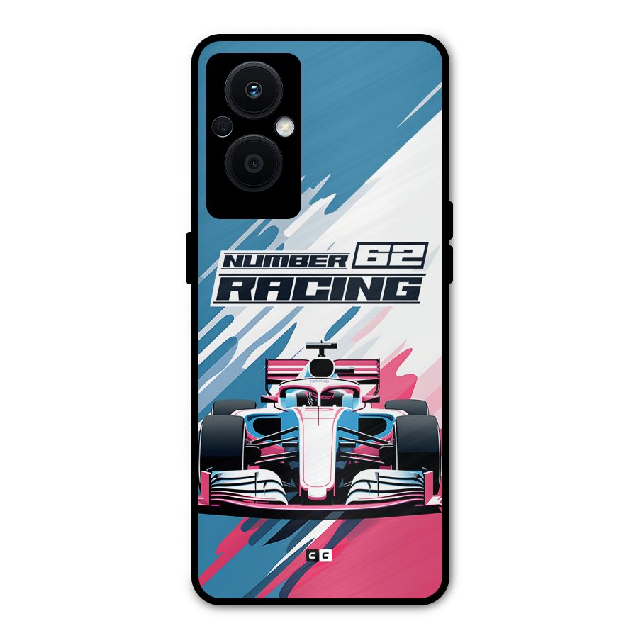 Motor Racing Metal Back Case for Oppo F21 Pro 5G