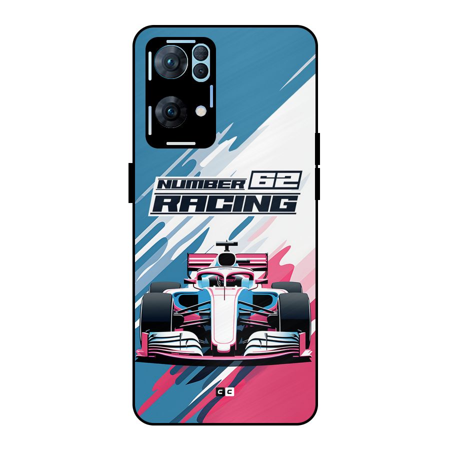 Motor Racing Metal Back Case for Oppo Reno7 Pro 5G