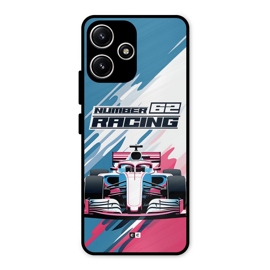 Motor Racing Metal Back Case for Poco M6 Pro