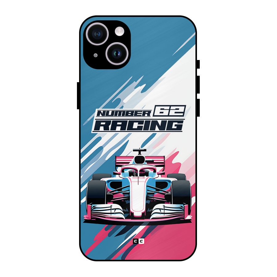 Motor Racing Metal Back Case for iPhone 14 Plus