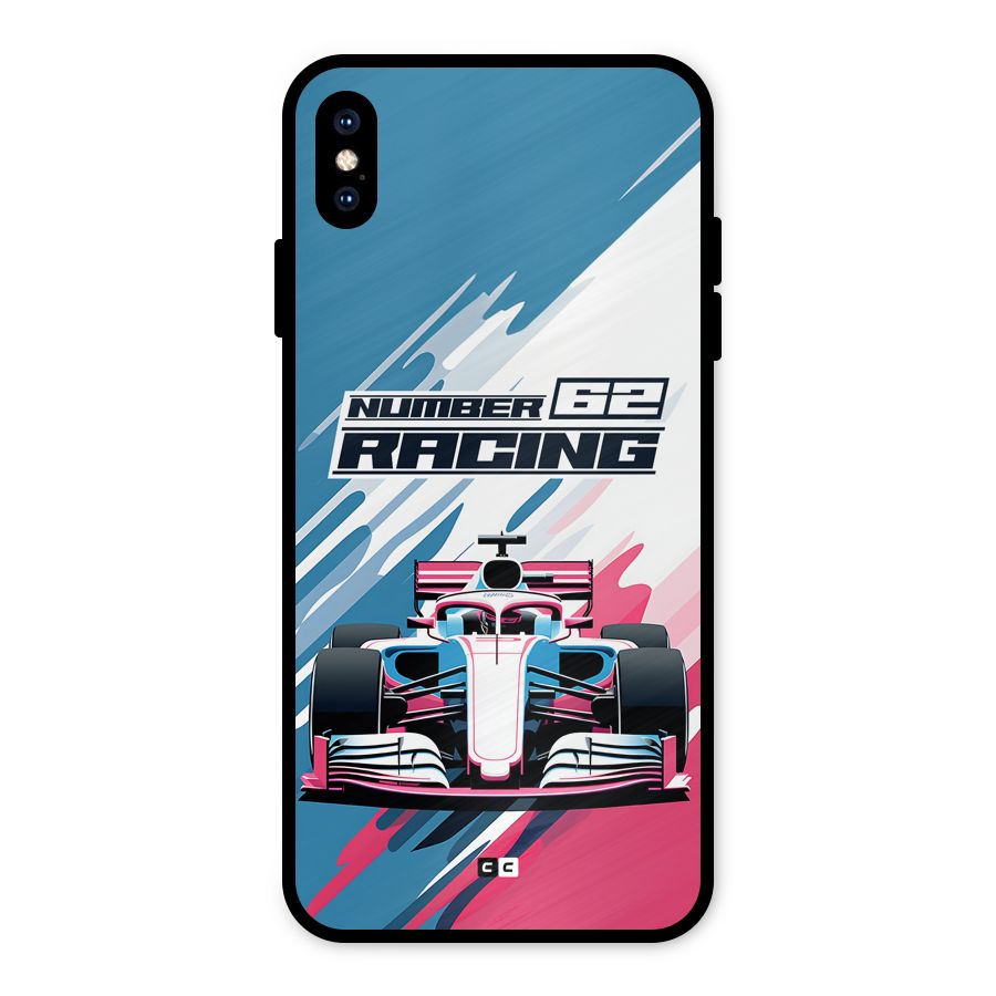 Motor Racing Metal Back Case for iPhone XS Max