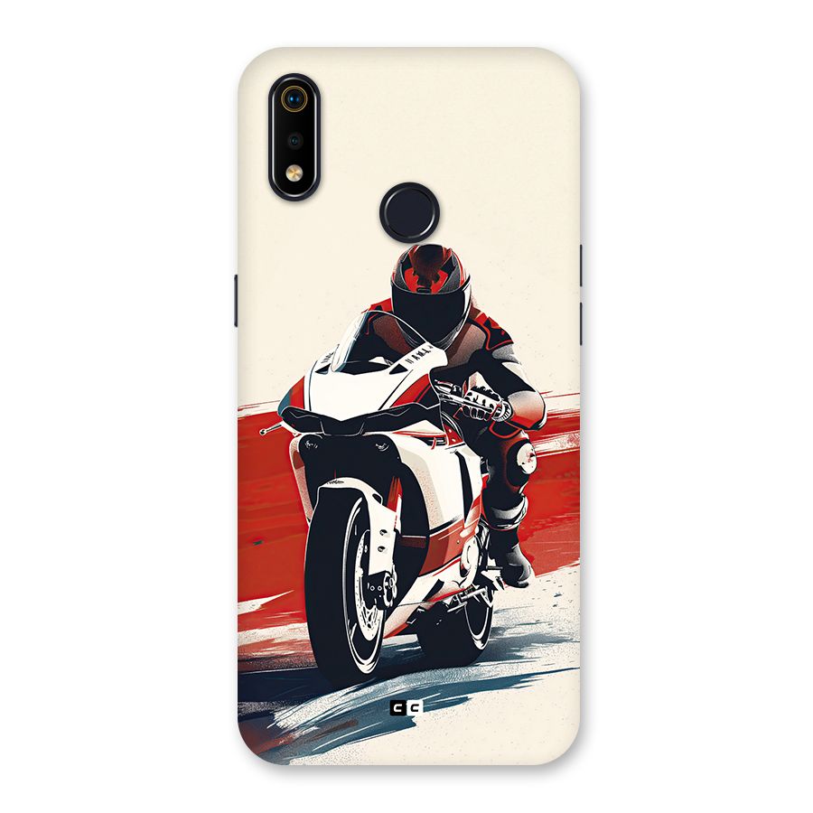 Motosport Rider Back Case for Realme 3i