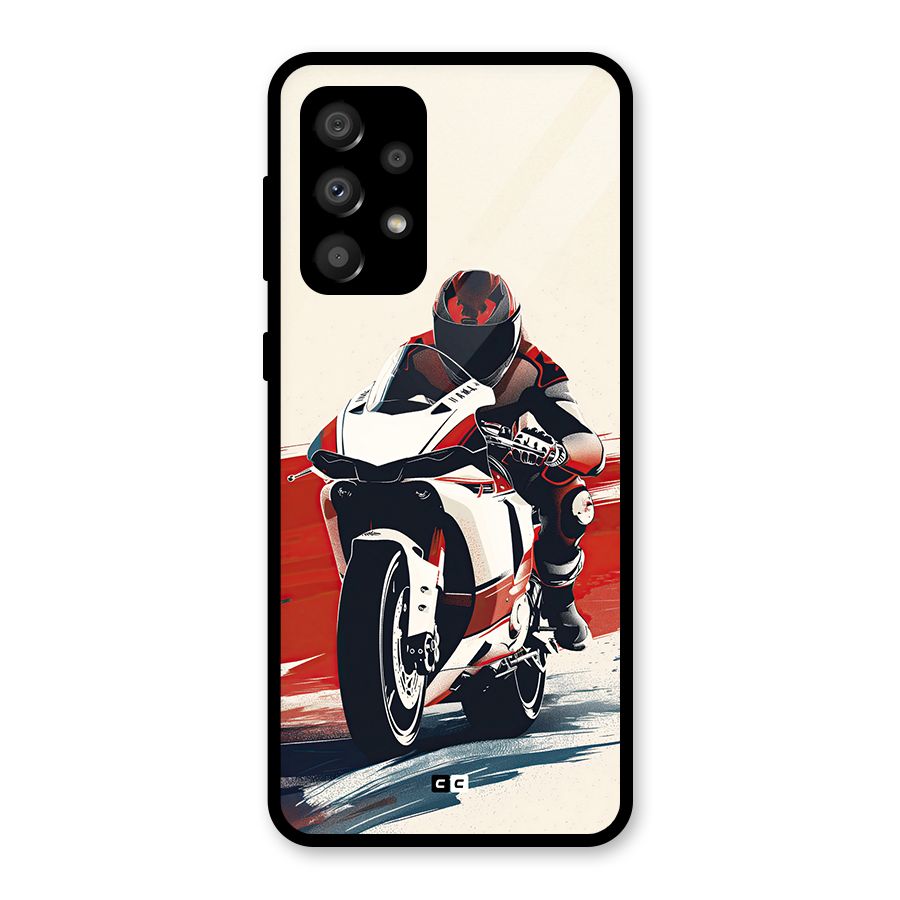 Motosport Rider Glass Back Case for Galaxy A32