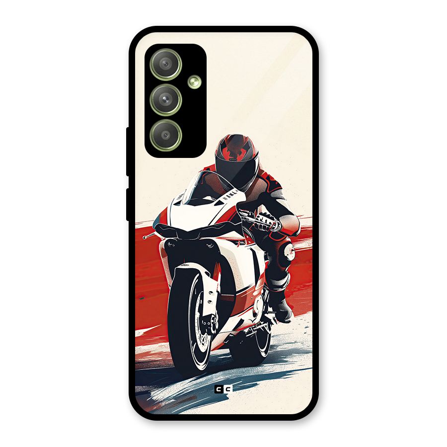 Motosport Rider Glass Back Case for Galaxy A54