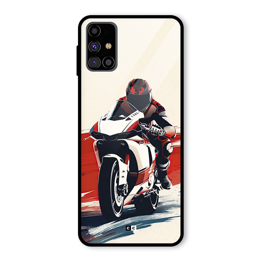 Motosport Rider Glass Back Case for Galaxy M31s