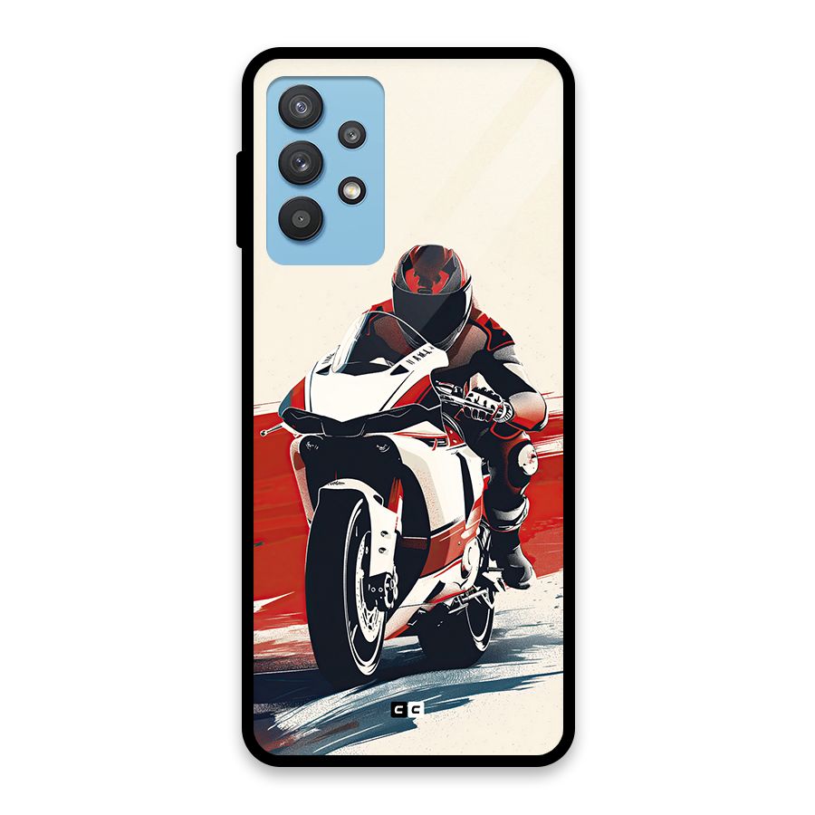 Motosport Rider Glass Back Case for Galaxy M32 5G