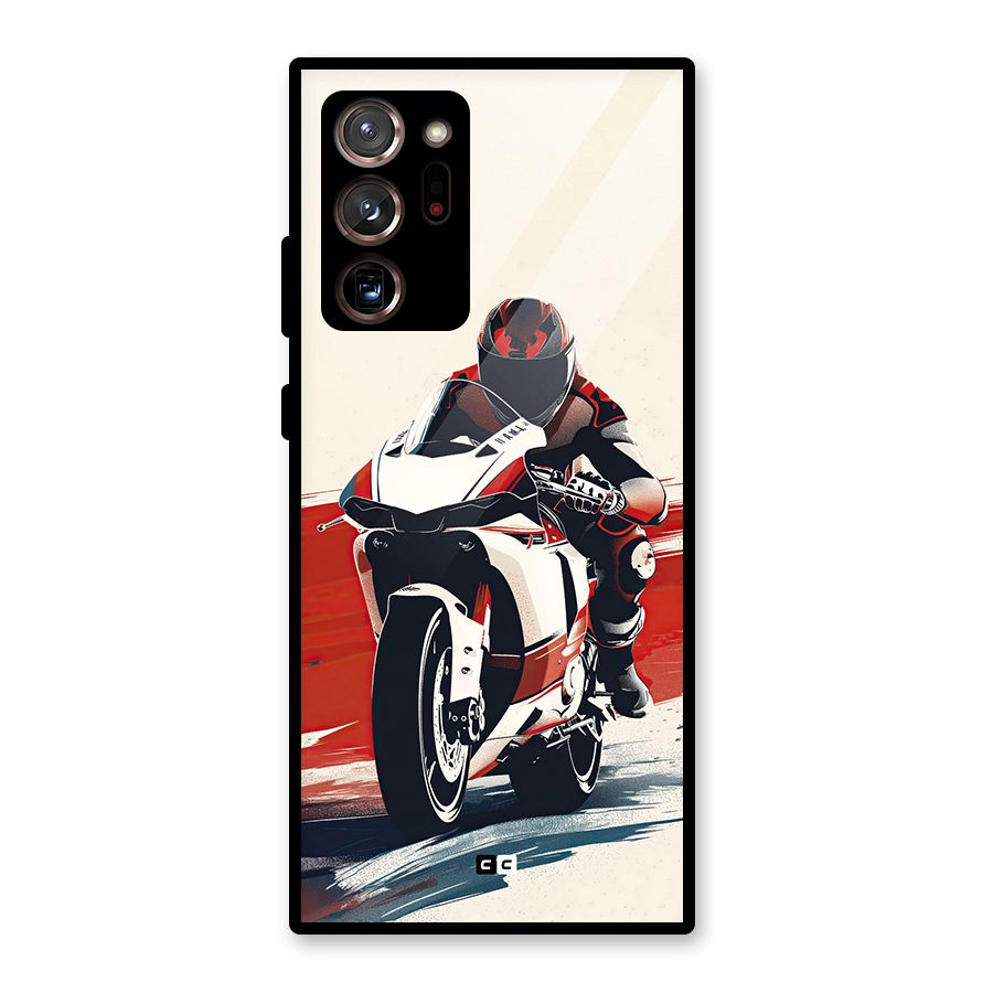 Motosport Rider Glass Back Case for Galaxy Note 20 Ultra