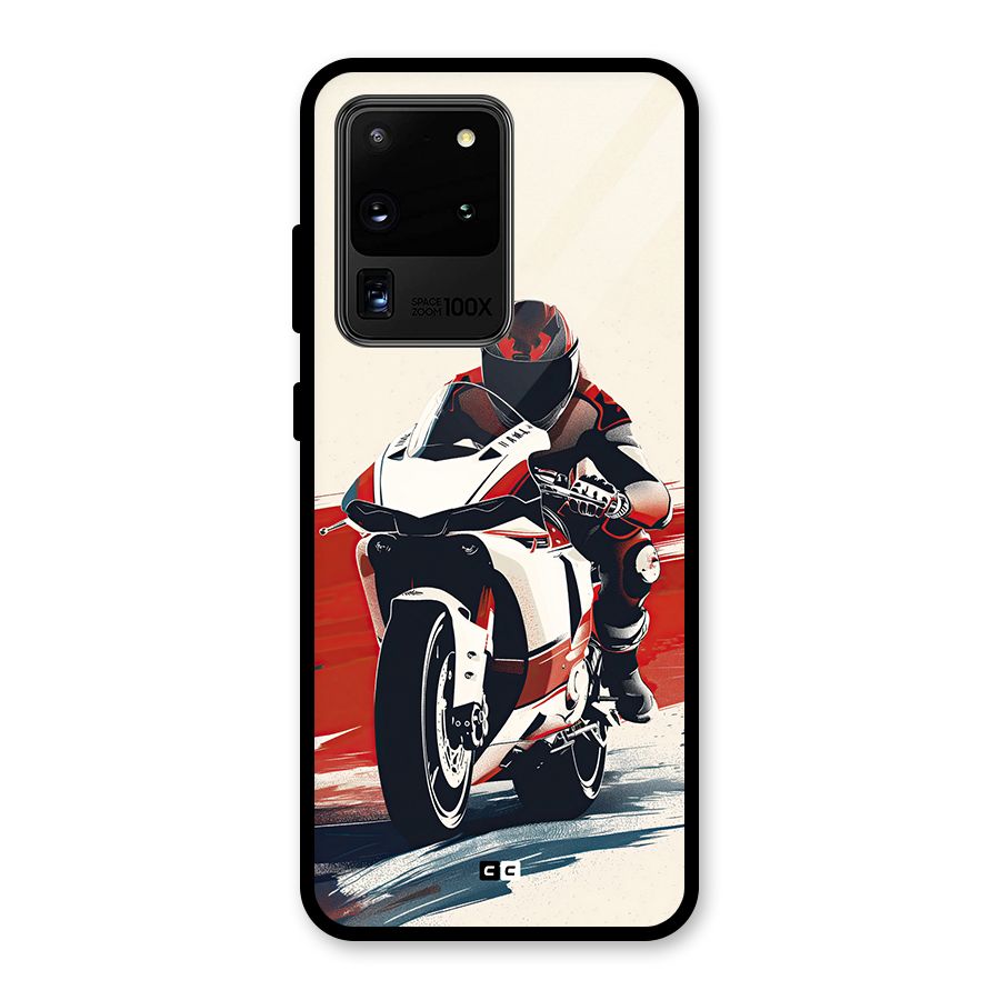 Motosport Rider Glass Back Case for Galaxy S20 Ultra