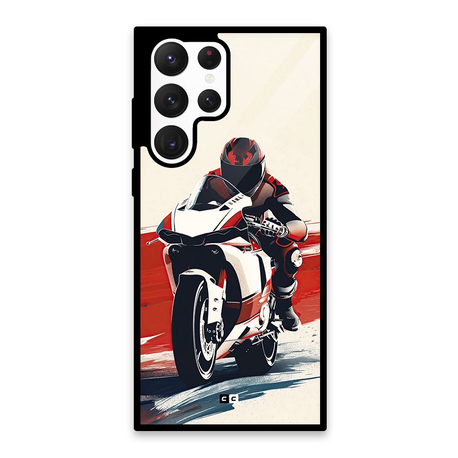 Motosport Rider Glass Back Case for Galaxy S22 Ultra 5G