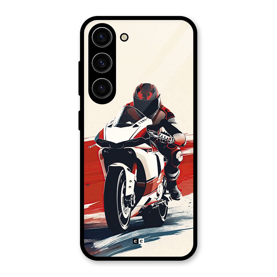 Motosport Rider Glass Back Case for Galaxy S23