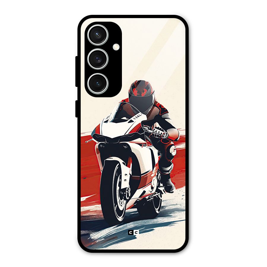 Motosport Rider Glass Back Case for Galaxy S23 FE