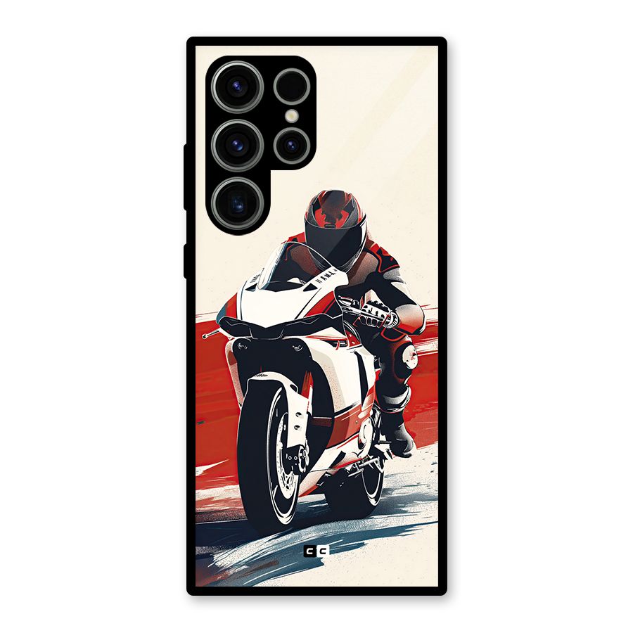 Motosport Rider Glass Back Case for Galaxy S23 Ultra