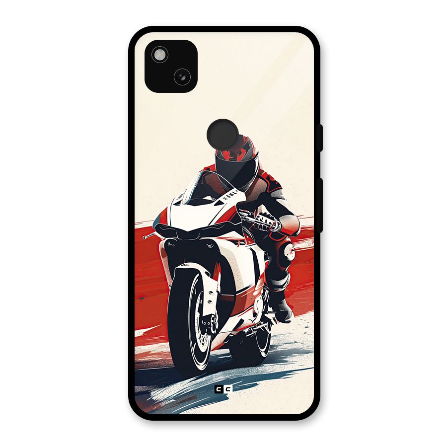 Motosport Rider Glass Back Case for Google Pixel 4a
