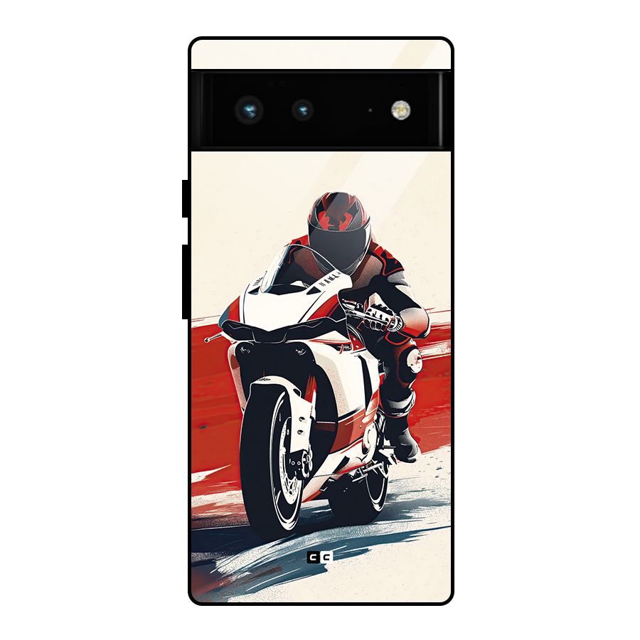Motosport Rider Glass Back Case for Google Pixel 6