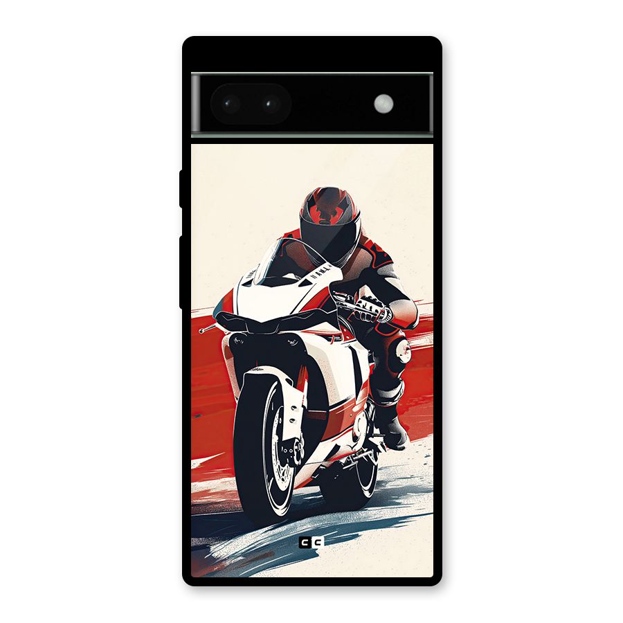 Motosport Rider Glass Back Case for Google Pixel 6a