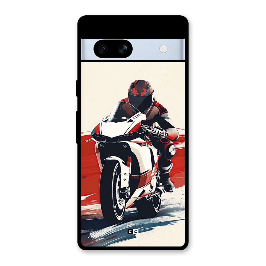 Motosport Rider Glass Back Case for Google Pixel 7a