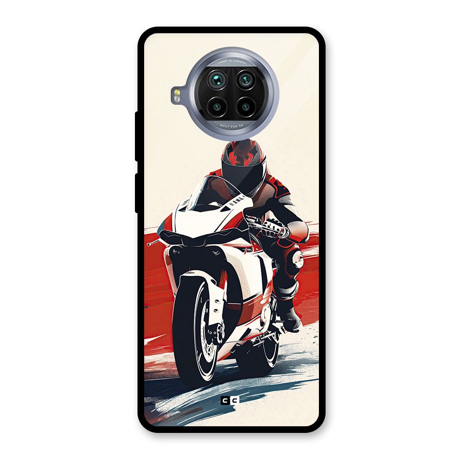 Motosport Rider Glass Back Case for Mi 10i