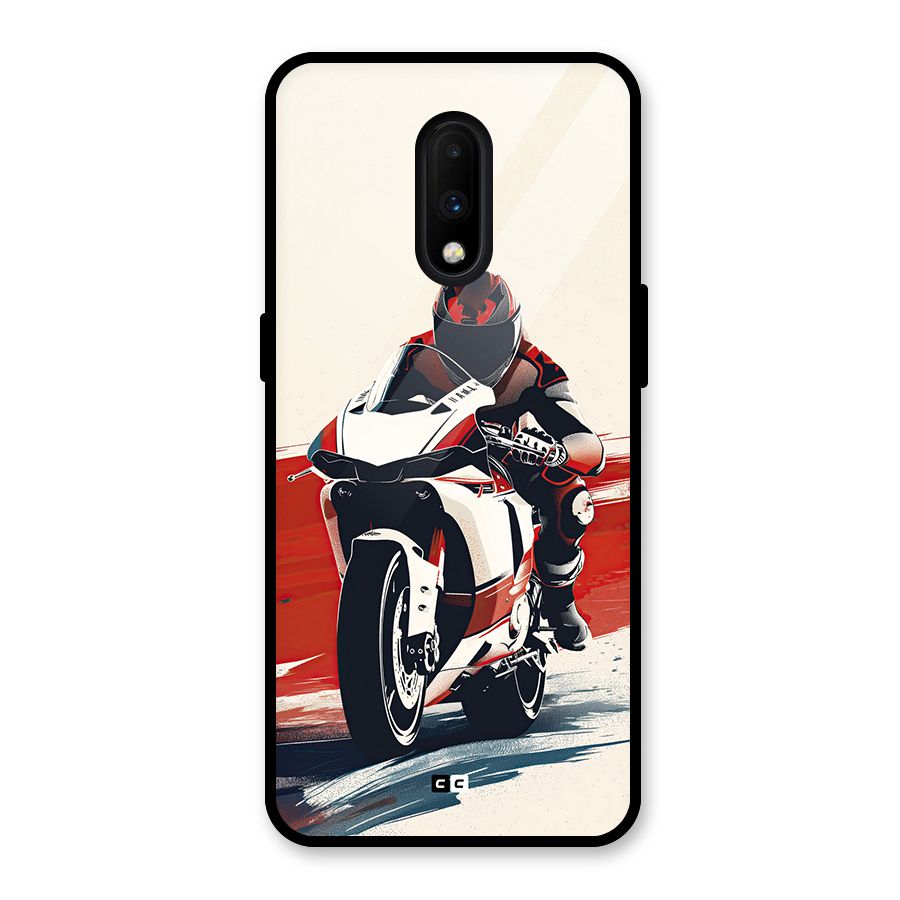 Motosport Rider Glass Back Case for OnePlus 7