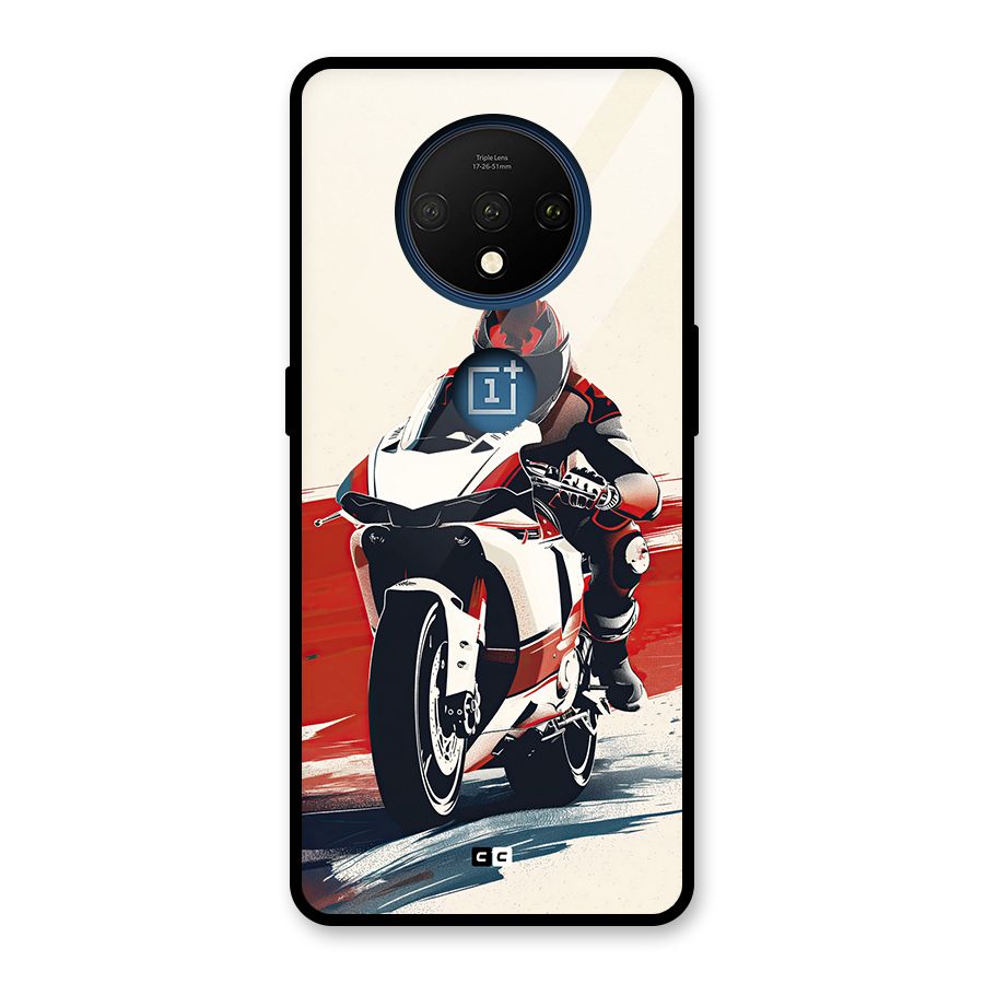 Motosport Rider Glass Back Case for OnePlus 7T