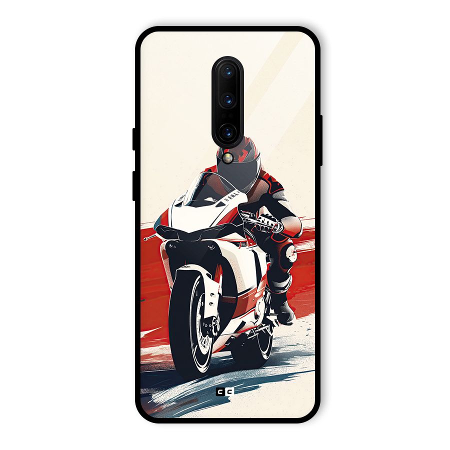 Motosport Rider Glass Back Case for OnePlus 7 Pro