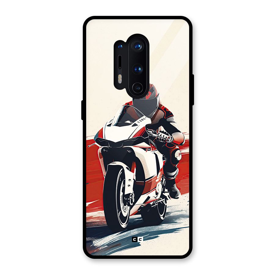 Motosport Rider Glass Back Case for OnePlus 8 Pro