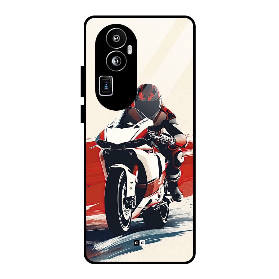 Motosport Rider Glass Back Case for Oppo Reno10 Pro Plus